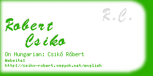 robert csiko business card